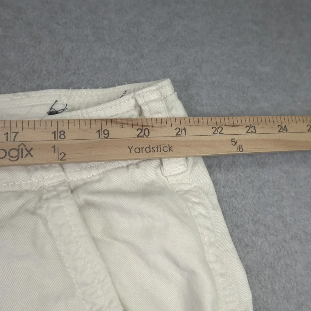 American Eagle Shorts Mens 42 Off-White Cargo Longer Length Cotton Utility
